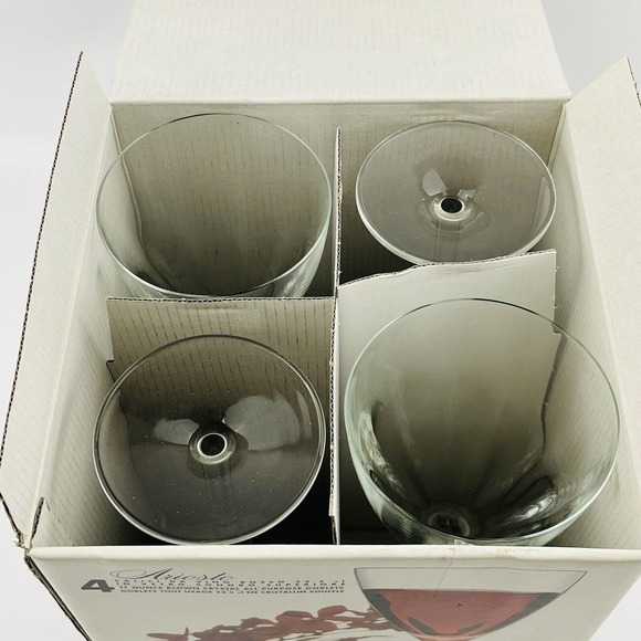 Luigi Bormioli Ariosto Set of 4 Blown Crystal All Purpose Goblets 11oz - Picture 4 of 8